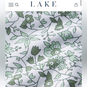 NWOT LAKE Pajamas Pima Short-Long Set in Topiary Garden Floral in M